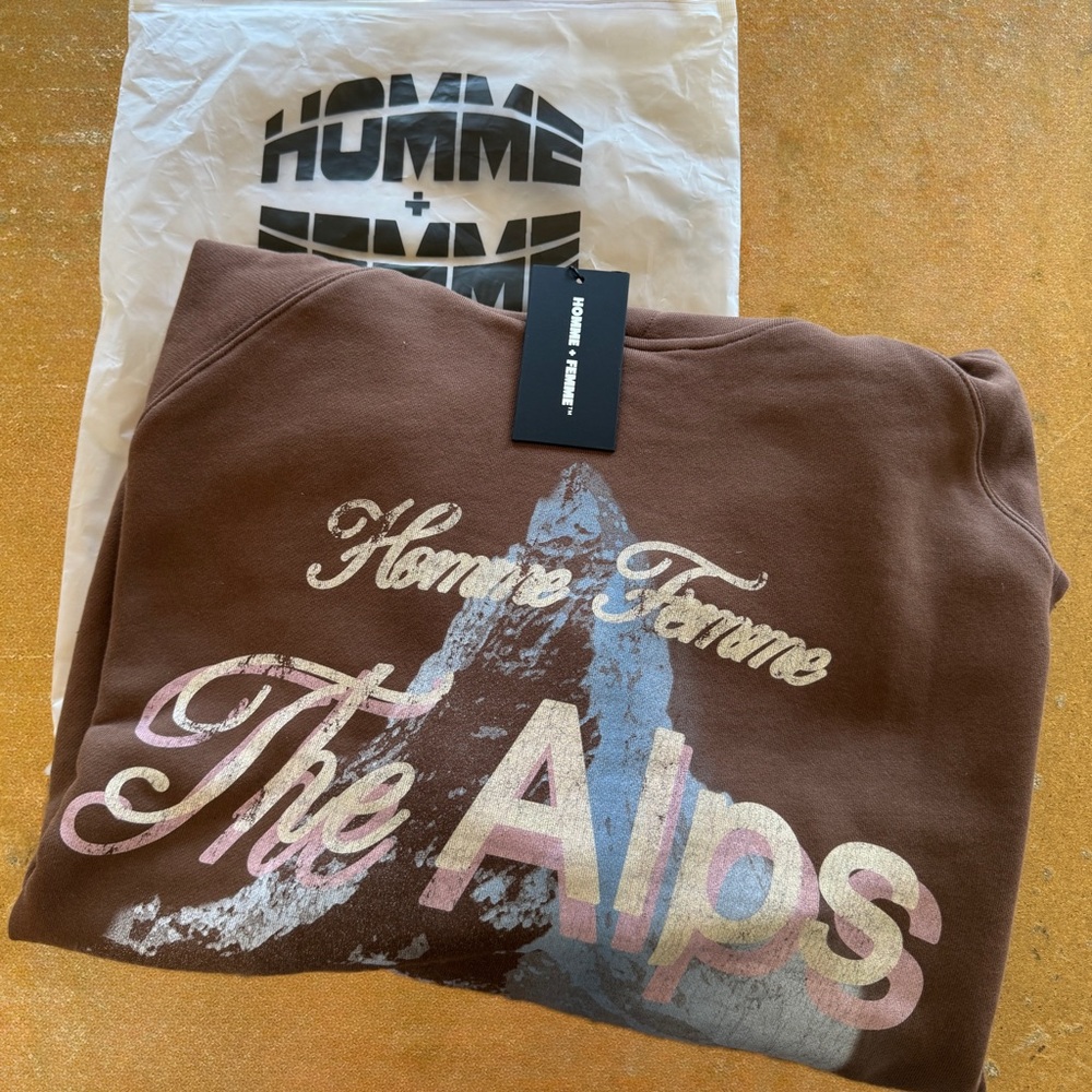 Homme + Femme - The Alps Hoodie - Brown - Size XL - BRAND NEW WITH TAGS